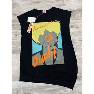 Fiorucci Italy Womens Black Retro T-shirt Sz S
